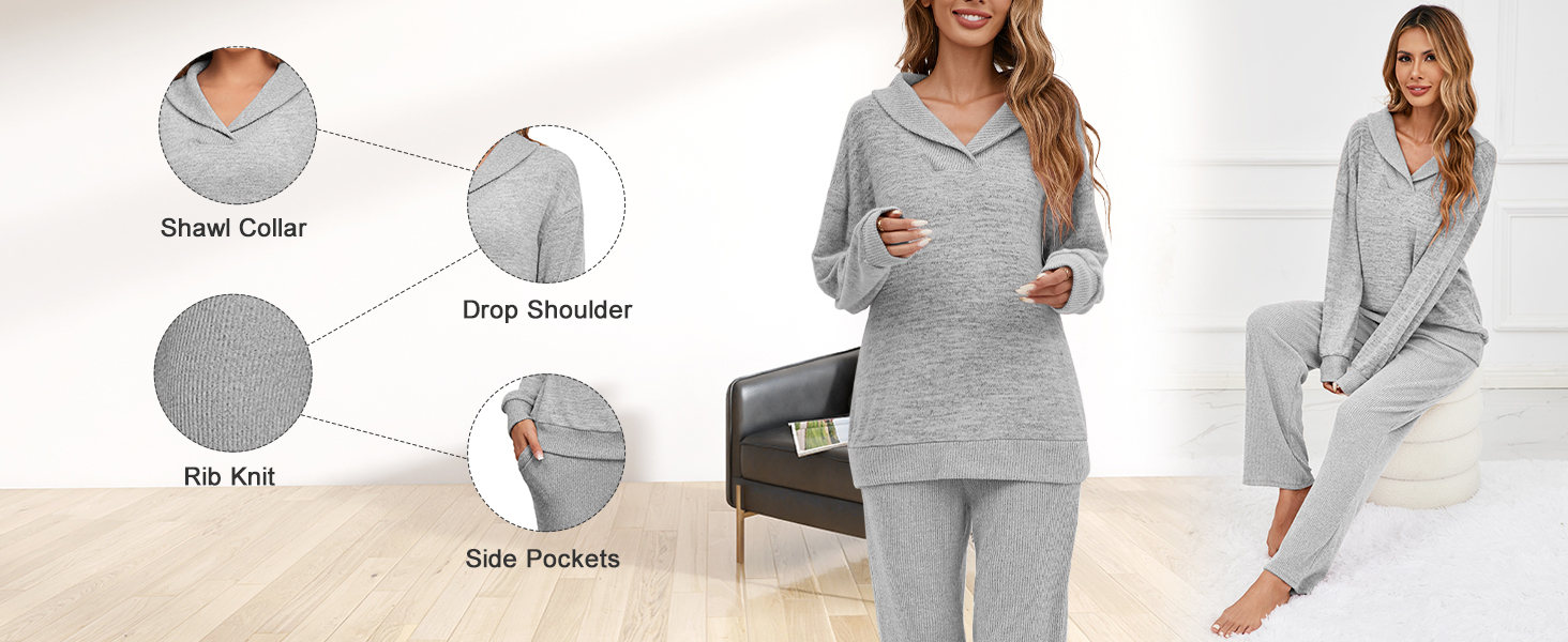 2 Piece Ribbed Knit Set