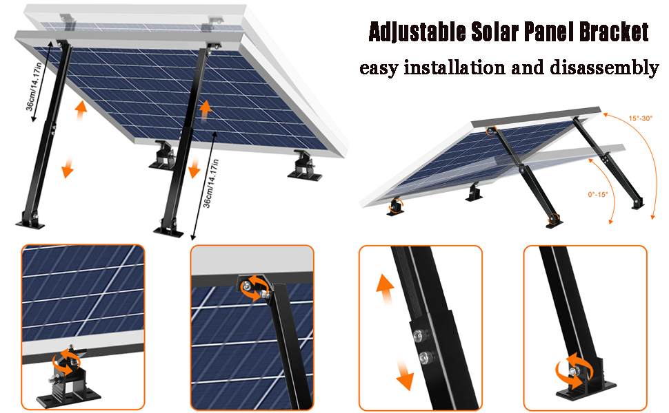 CARLKEMIAN adjustable solar panel tilt mount brackets