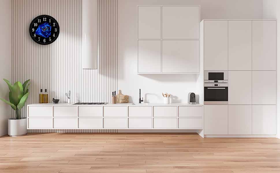 Lanugun Meditation Wall Clock Tower Black Stone and