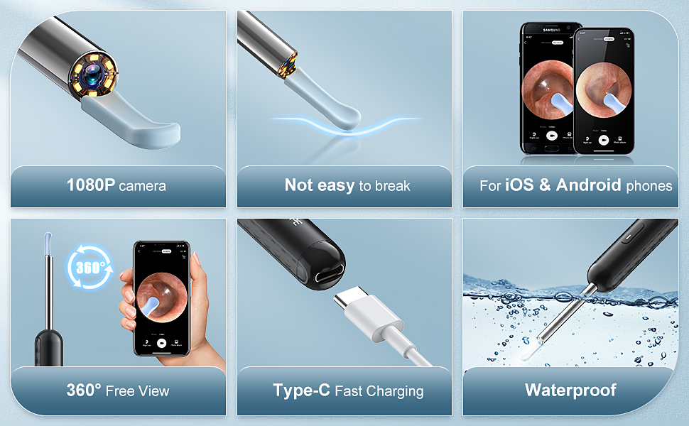 ear cleaning device with live camera