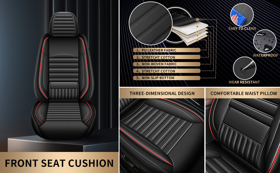 TTX LIGHTING 2 Front Car Seat Covers Custom Fit for Subaru Crosstrek 20162024 Seat