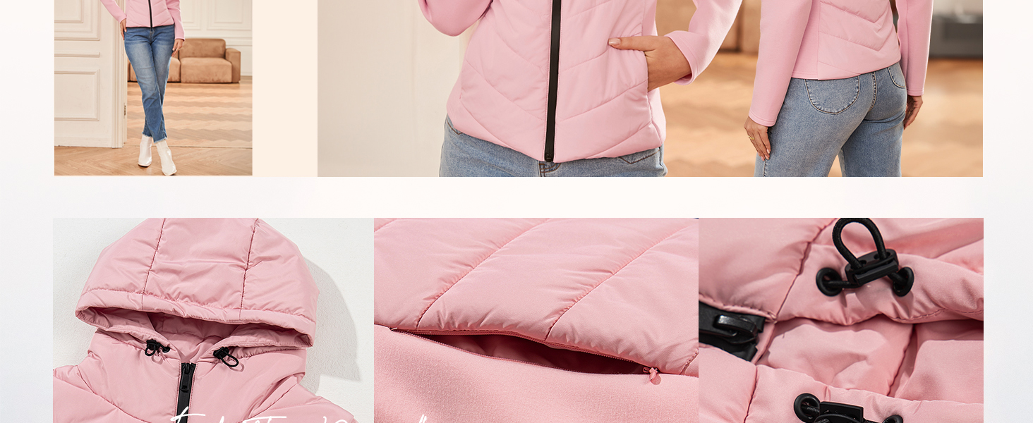 Women's Short Down Hooded Jacket