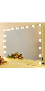 EX-large vanity mirror with 18 lights