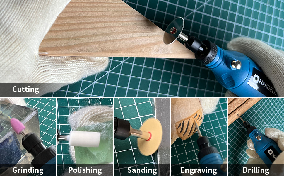 HARDELL Cordless Rotary Tool, 5 Variable Speed Mini Rotary Tool Kit