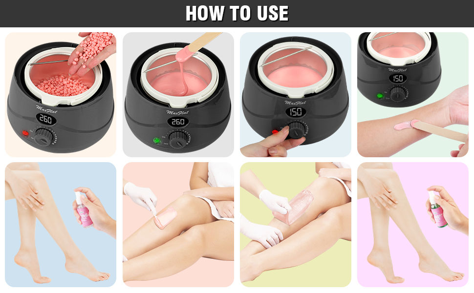 Waxing Kit, Wax Kit for Women Men MaxFlat Digital Wax Pot