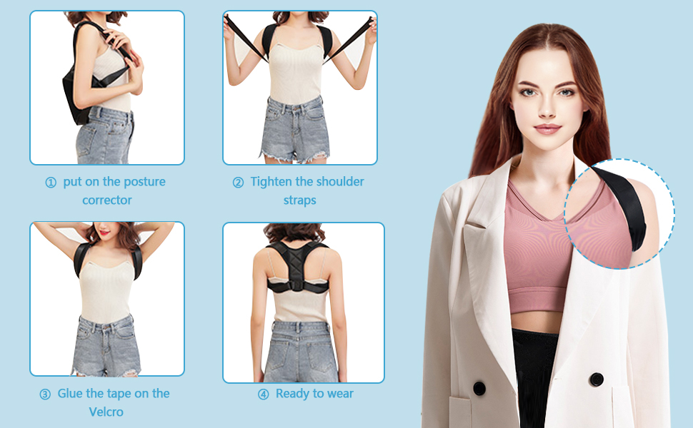 Upper back shoulder posture brace back posture strap posture belts devices