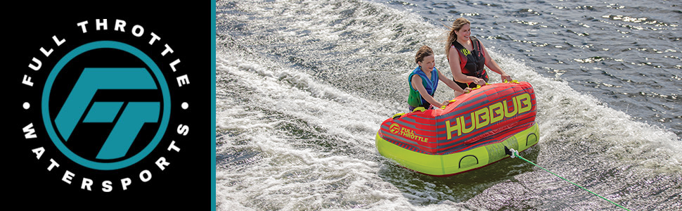 Amazon.com : Full Throttle Hubbub 2 Person Towable Tube : Sports