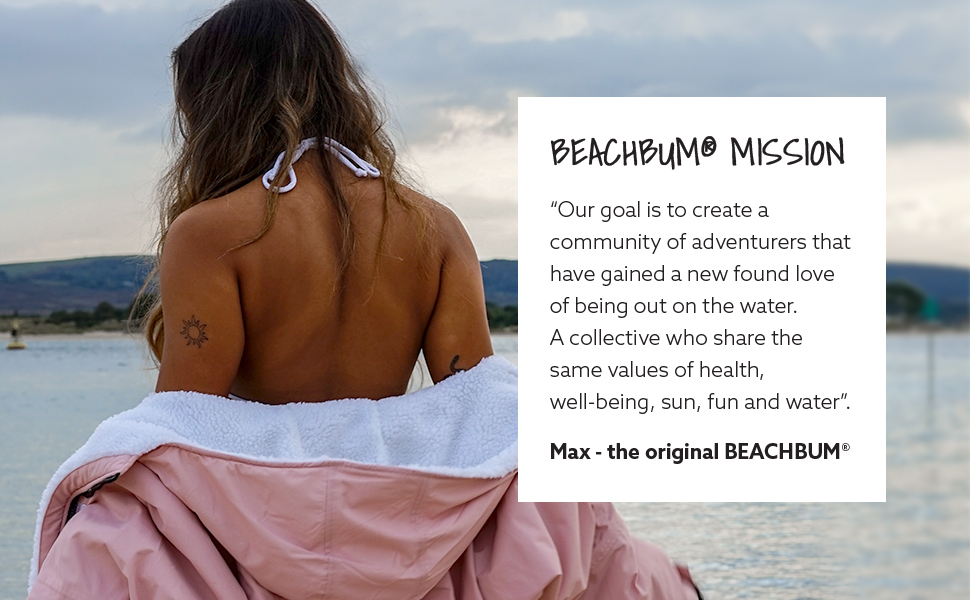 BEACHBUM Waterproof Changing Robe Pink Brobe Windproof Advanced