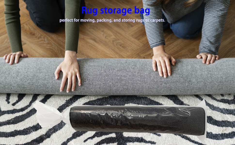 4 Pcs Rug Storage Bag with 10 TiesFits Rug up to 5'x7',4.5