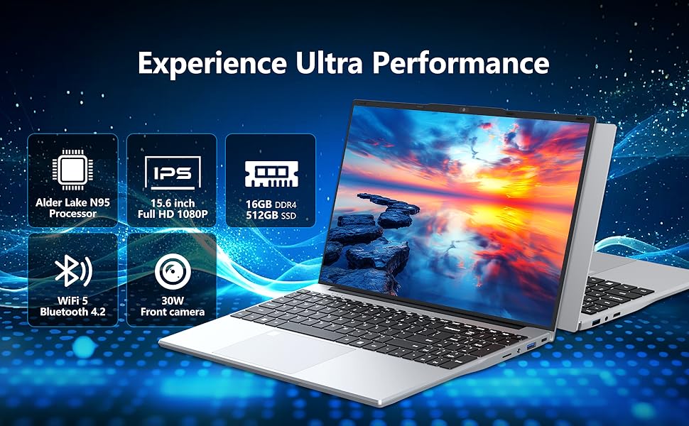 15.6 inch  WiFi 5 Bluetooth 4.2