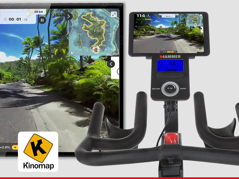 HAMMER Speedbike Speed Race S, Indoor Cycle, 20 kg Schwungmasse, Tablet ...