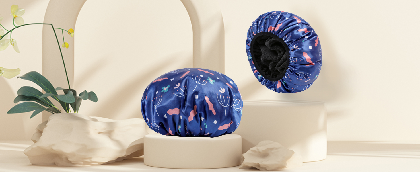 YIZIJIZI Terry Lined Shower Cap