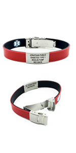 Sport Slim Reversible Medical Alert Bracelet