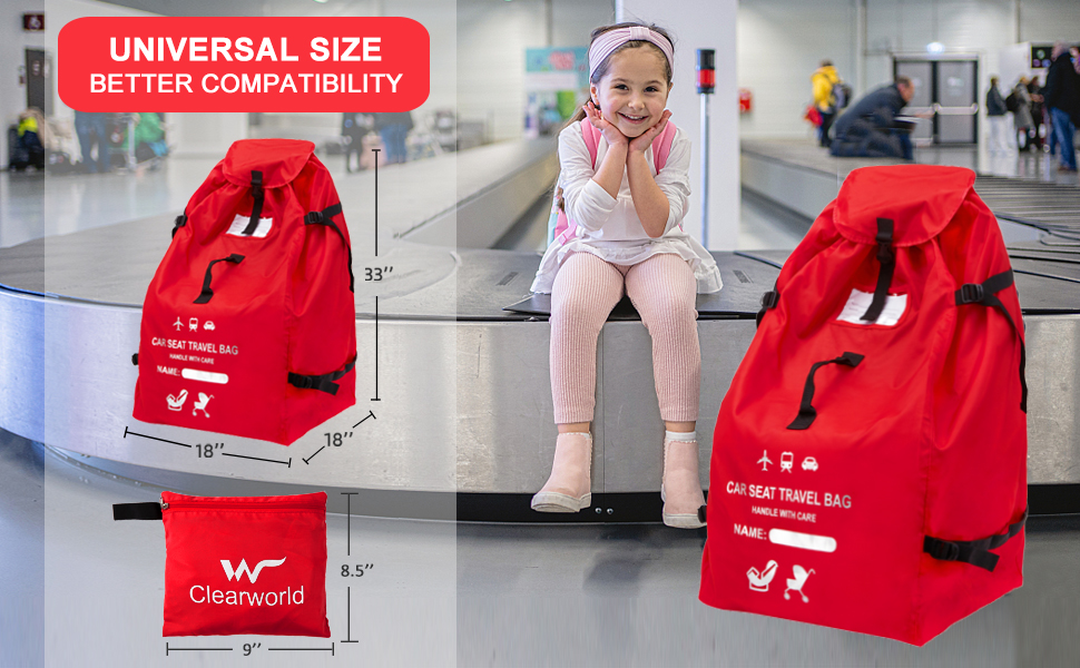 Clearworld Car Seat Travel Bag for Air Travel, Durable Gate