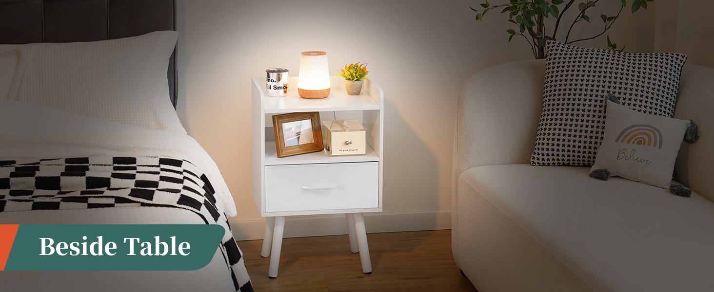 wood nightstand