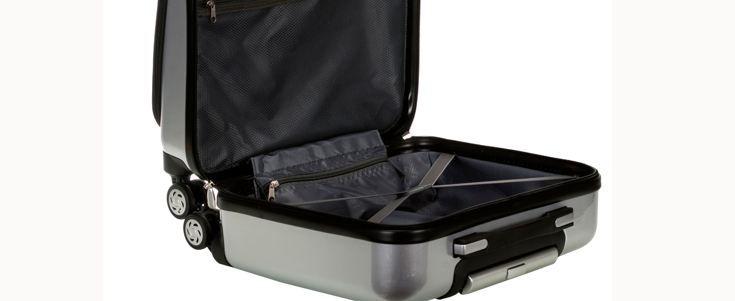 Rockland Revolution Hardside Rolling Computer Case, Black