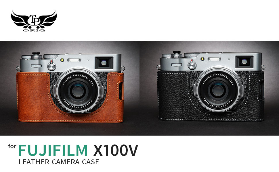 Amazon TP Original FUJIFILM X100V 専用 レザー カメラケース Volcano ボルケーノ おしゃれ 本革