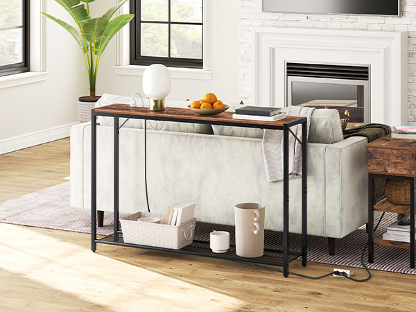Amazon.com: MAHANCRIS Sofa Table with Power Outlet, 43.7