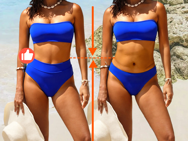 Amazon.com: Pink Queen Women's 2 Piece Bandeau Swimsuit