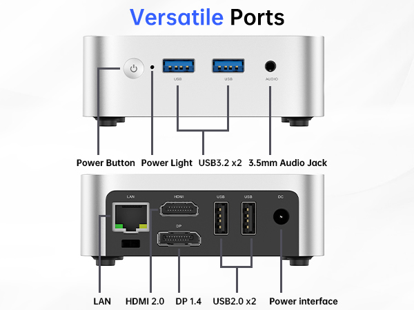 10521 ACEMAGIC Vista Mini V1 シルバー Amazon.com: ACEMAGIC Vista V1 Mini PC Computers, Twin Lake