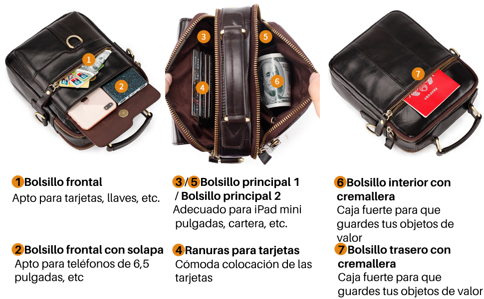 Bolso bandolera Baigio para hombre