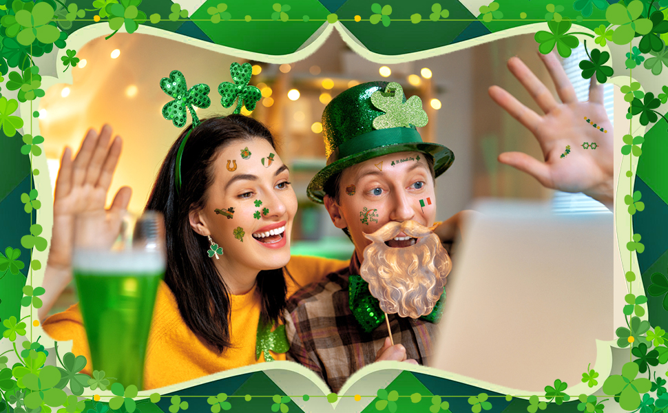 St Patricks Day Shamrock Earrings for Women