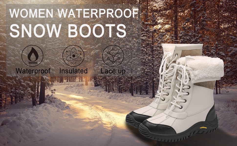 women waterproof snow boots