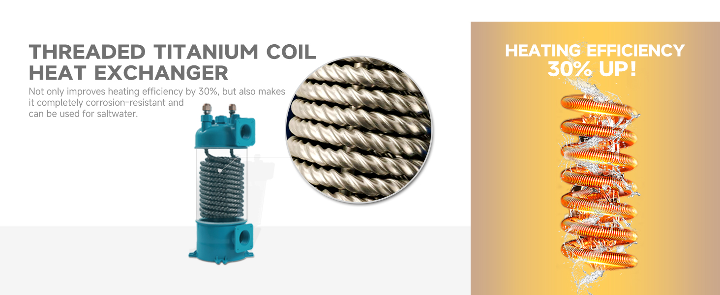 ECOPOOLTECH Up to 6500 gallons Swimming Pool Heat Pumps