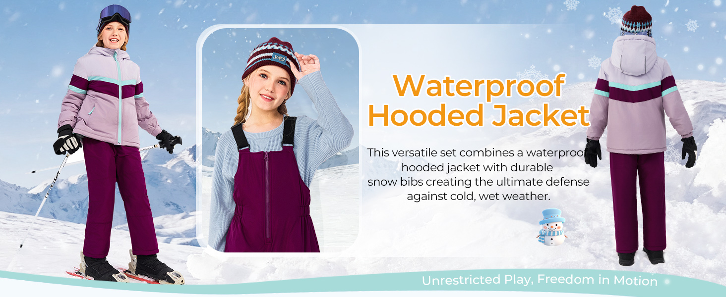 Girls 2 Piece Snowsuit