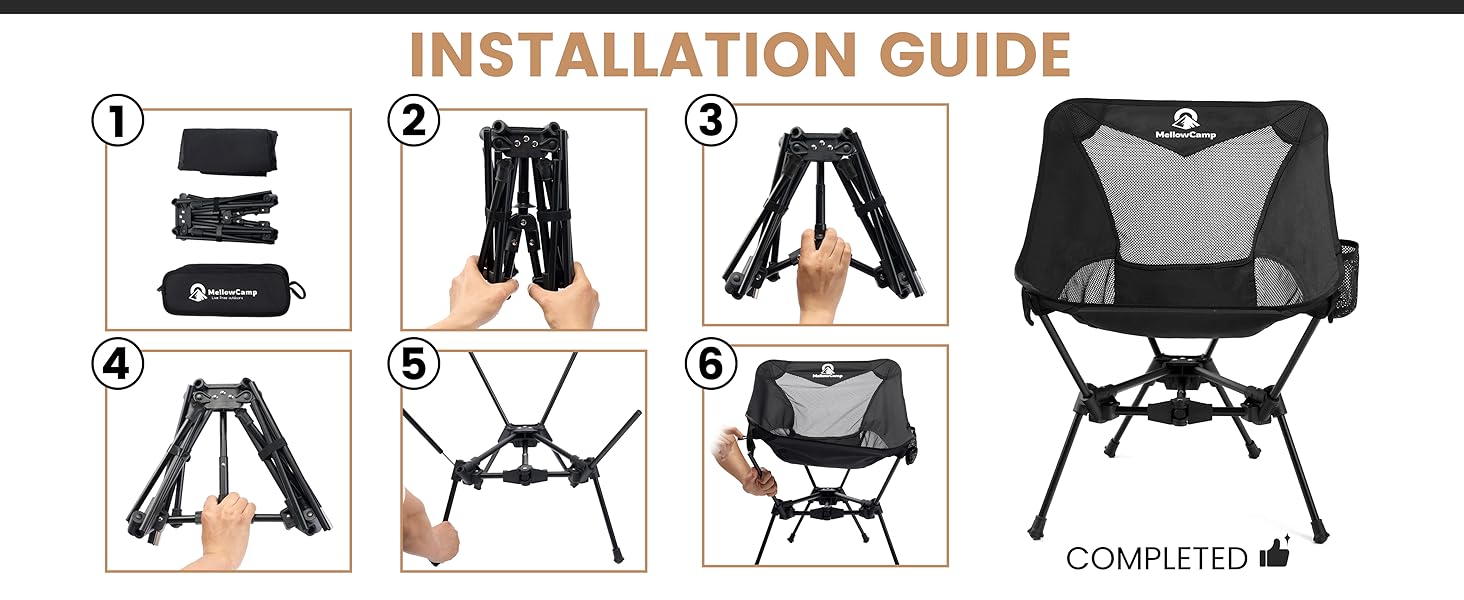 MellowCamp Camping Chair Install guide