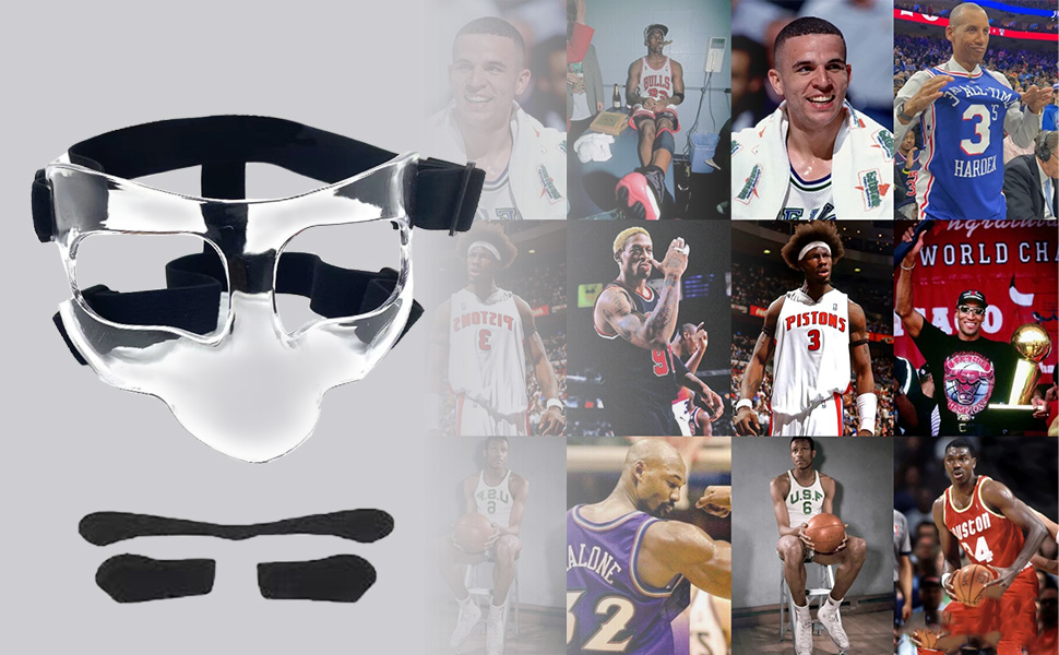 KEDAO Nose Guard for Broken Nose, Adjustable Basketball Face Shield Mask