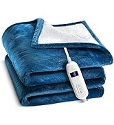 Heated Blanket, Machine Washable Extremely Soft and Comfortable Electric Blanket Throw Fast Heati...