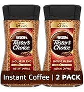 NESCAFÉ Taster's Choice Instant Coffee Light Medium Roast, House Blend, 2 Jars (7 Oz Each)