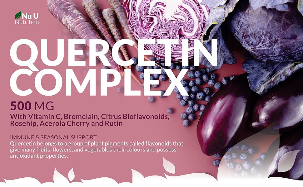 Quercetin 500mg with Bromelain & Vitamin C 150 Vegan Capsules for