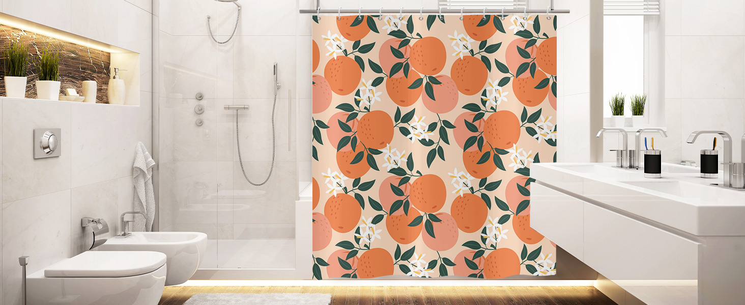 CRTPOD Abstract Boho Shower Curtain Navy Blue Black Modern