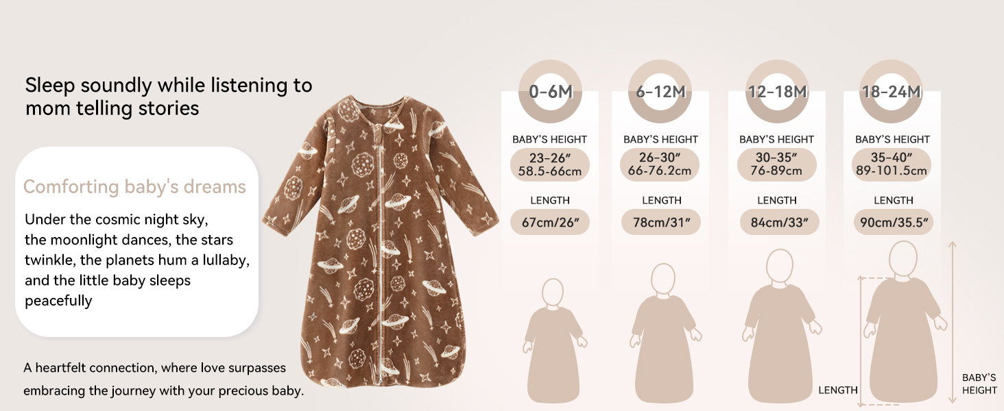 Unnivoll Fleece Baby Sleep Sack 612 Months Long Sleeve 2.0