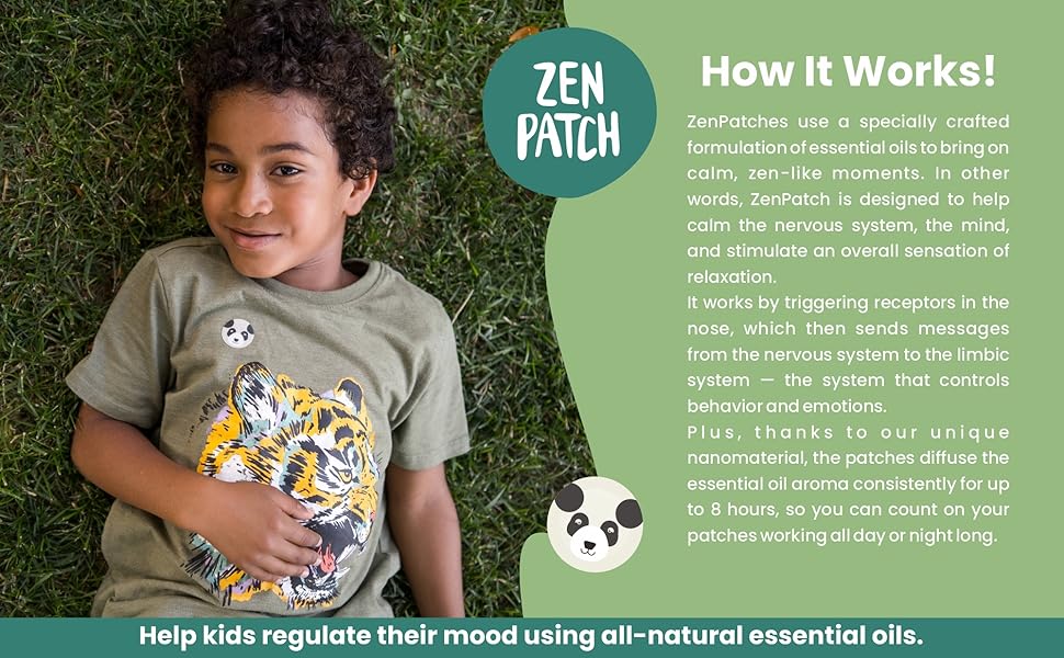 NATPAT BuzzPatch Zen Patch Mood Calming Stickers for Kids and Adults (24 Pack) The Natural