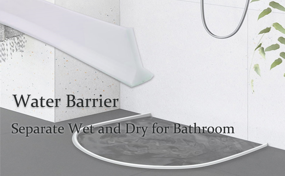 Wet Room Floor Barrier, 78Inch/2M Wet Room Silicone Shower Seal Strip SelfAdhesive Shower Tray