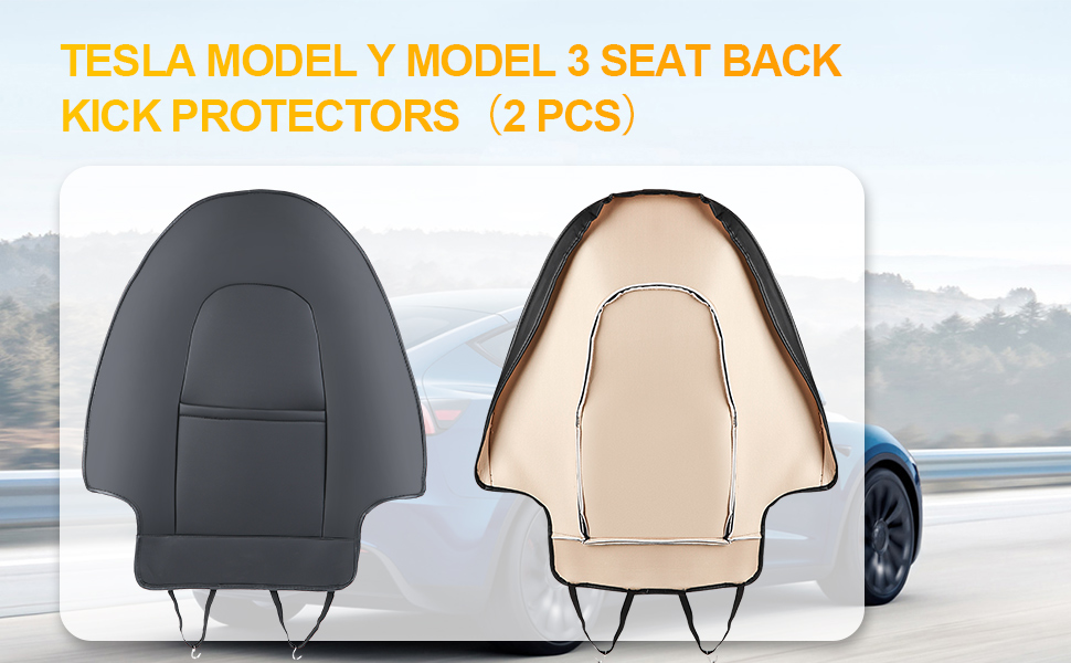 TSELLER for Tesla Model Y Model 3 Seat Back Kick Protectors