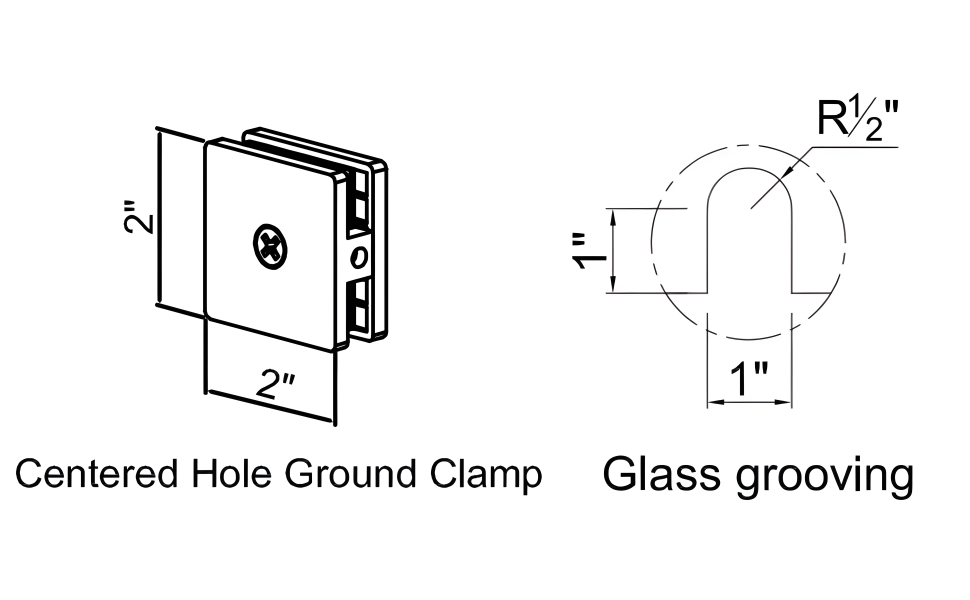 glass grooving of glass clamps