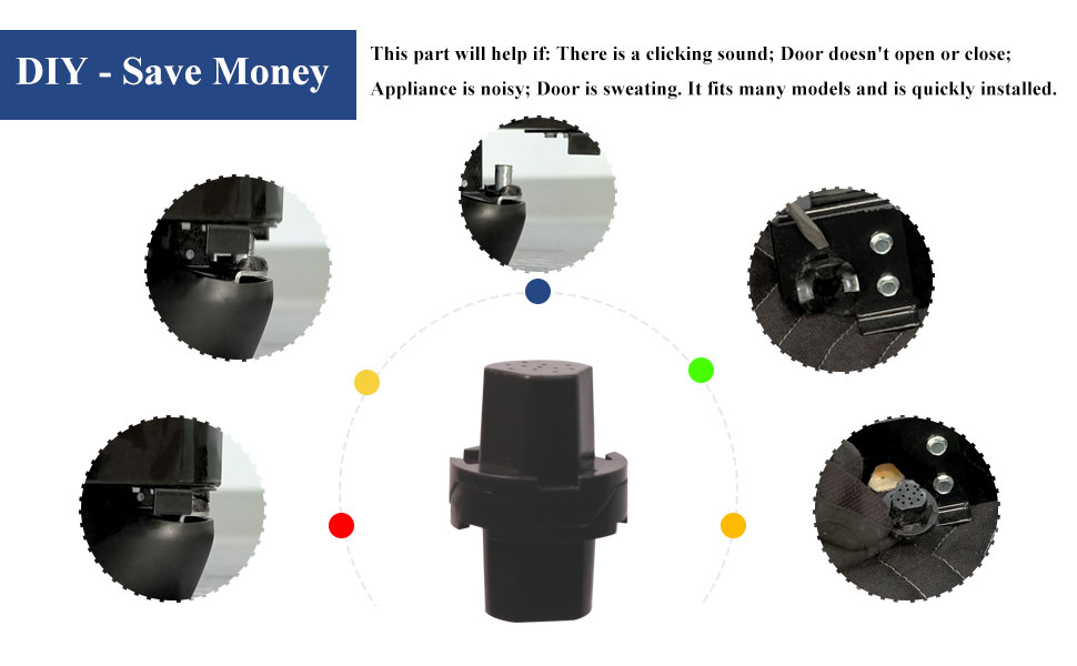 2 Pcs 240328203 Refrigerator Door Hinge Bushing Bearing Closing Cam, Replacement for Frigidaire Electrolux Refrigerator Parts, Fit for The Bottom Door, Replaces Part # AP3757897,1056737, PS976452 6 A1.2HSJL01.L详情3