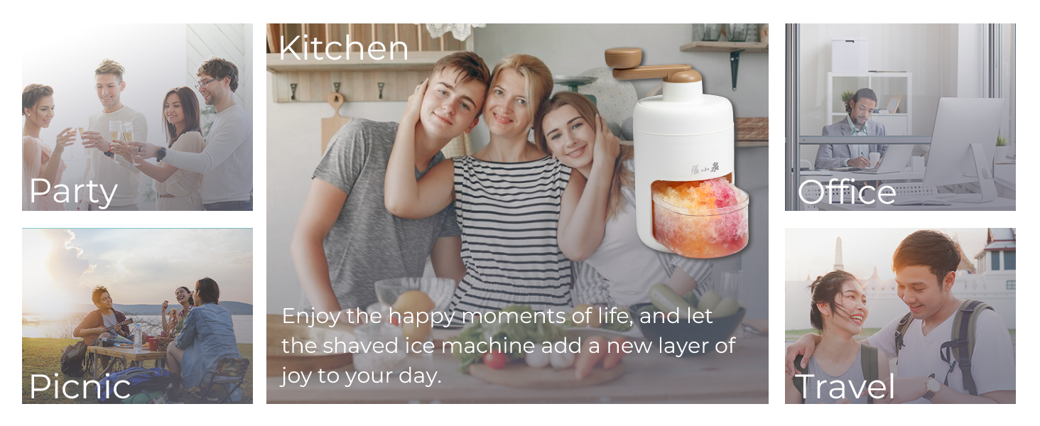 Ice Shaver Manual Snow Cone Machine Protable Shaved Ice Maker Ice Crusher