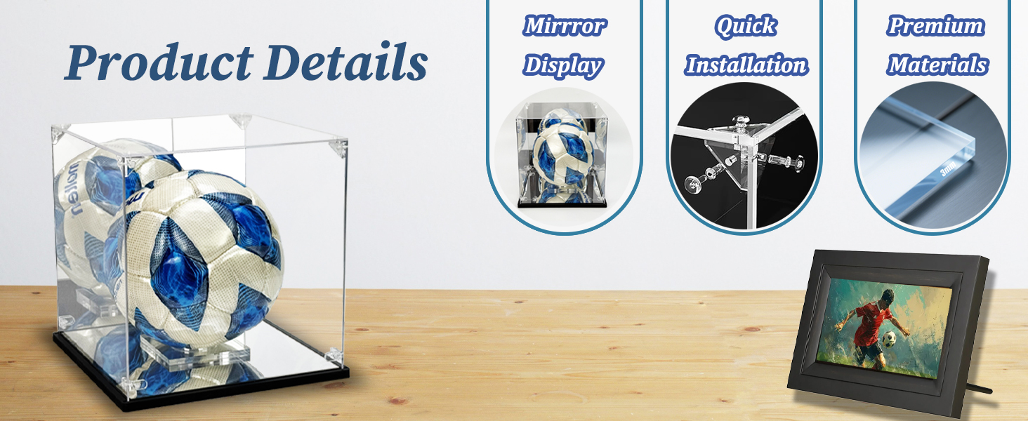 soccer ball display case