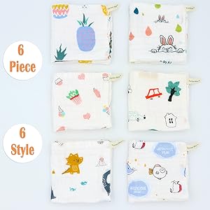 Muslin Baby Washcloths Set