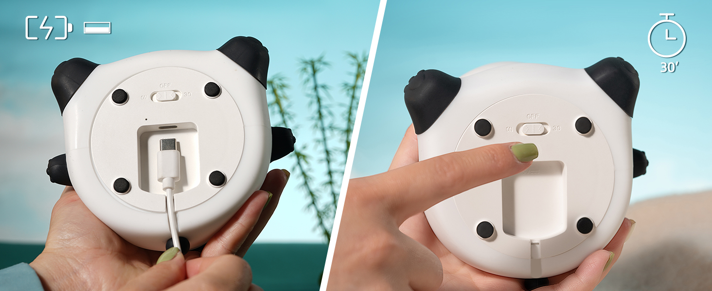 nursery night light children lamp panda decor baby bedroom bedside table lighting