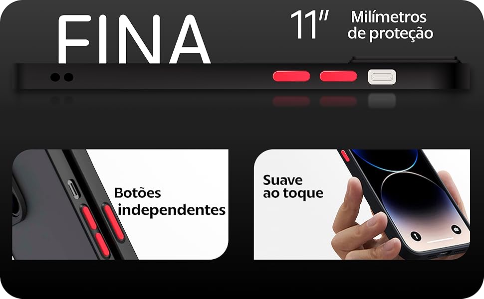 Case Bumper, botões idependentes.