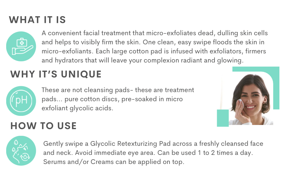 A convenient facial treatment that micro-exfoliates dead, dulling skin cells & helps to smooth skin