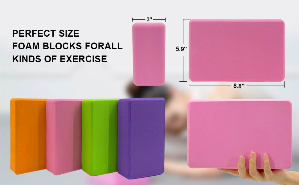 Yoga Blocks 4 Pack High Density EVA Foam Bricks Yoga