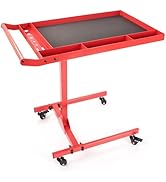 GAMINA KAVISI Adjustable Mobile Work Table, Heavy Duty Rolling Tool Tray Table, 150 LBS Capacity,...