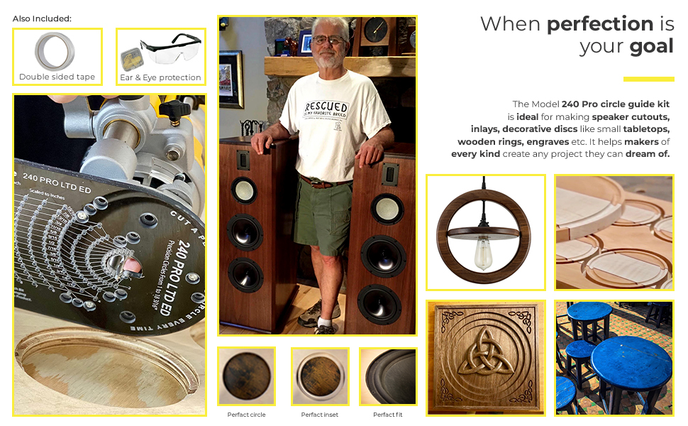 Jasper 240 PRO Circle Cutter Router Jig Kit Cut Perfect